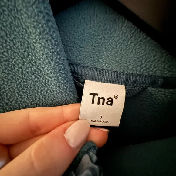 TNA Teal Zip-Up Sweater - Picture 2 of 2